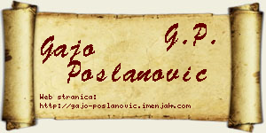 Gajo Poslanović vizit kartica